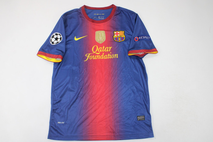 with UCL+Golden FIFA Patch Retro Jersey 2012-2013 Barcelona PEDRO 17 Home Soccer Jersey