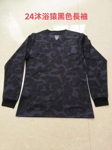 Long Sleeve 2024 Inter Miami Bape Verstion Black Soccer Jersey