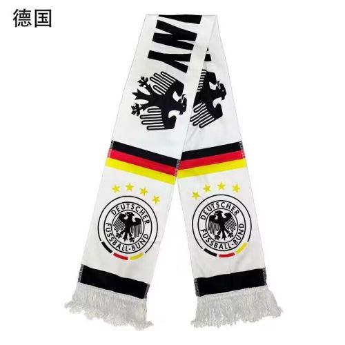 Germany White Soccer Scarf