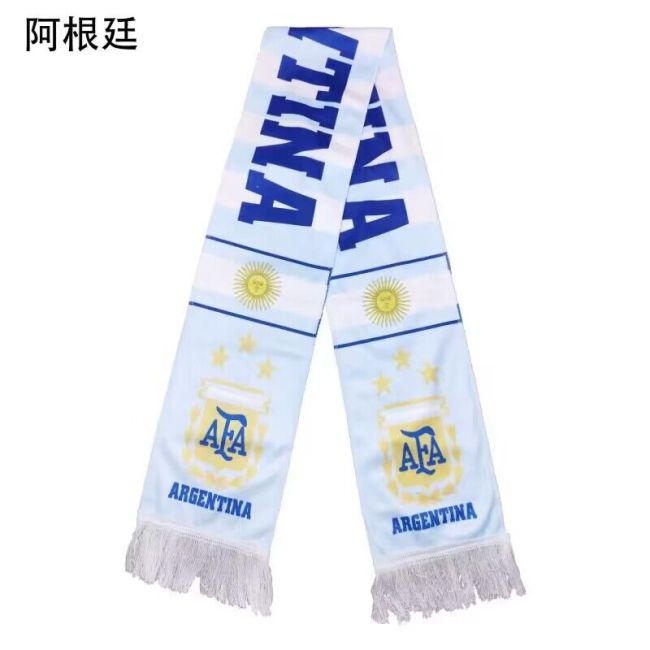Argentina White Soccer Scarf