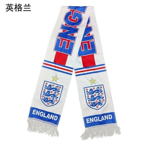England Soccer Scarf White Football Scarf