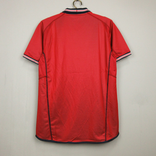 Retro Jersey 2002 England Away Red Soccer Jersey Vintage Football Shirt