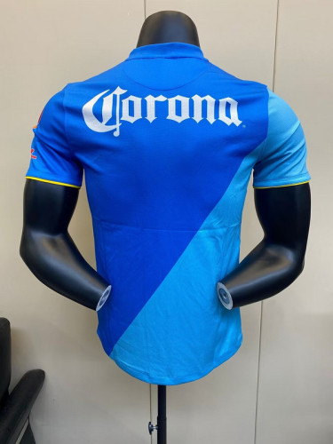 Retro Jersey 2013-2014 Club America Aguilas Third Away Light Blue Soccer Jersey
