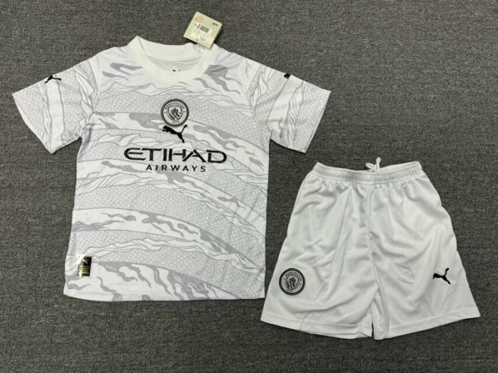 Youth Uniform kids Kit Manchester City 2024 Year of the Dragon Jersey Child Man City Football Set