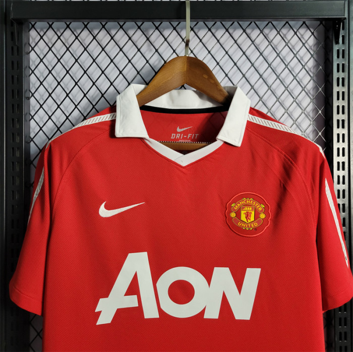 Retro Jersey 2010-2011 Manchester United Home Vintage Soccer Jersey