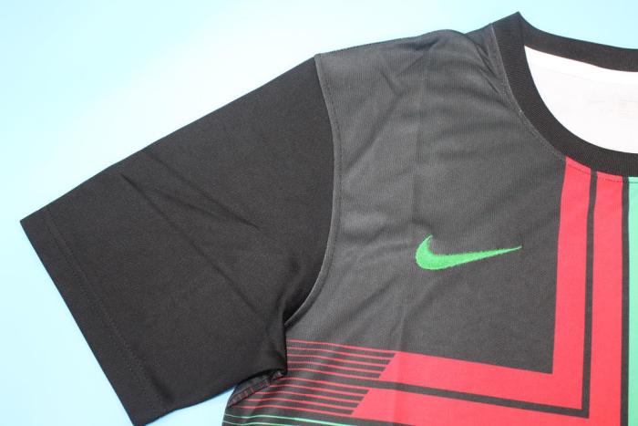 Retro Jersey 2018 World Cup Portugal Pre-Match Black Soccer Jersey