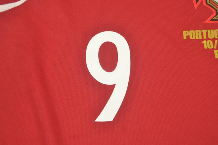 with Front Lettering+Euro Patch Retro Jersey 2016 Portugal EDER 9 Home Vintage Soccer Jersey