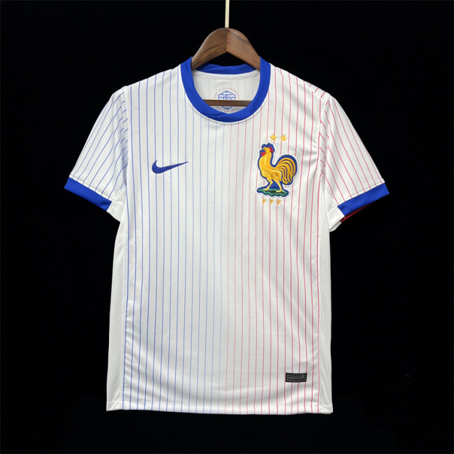 Fan Version 2024 France Away White Soccer Jersey Football Shirt