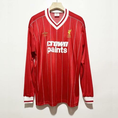 Long Sleeve Retro Jersey 1982-1983 Liverpool Home Soccer Jersey Vintage Football Shirt