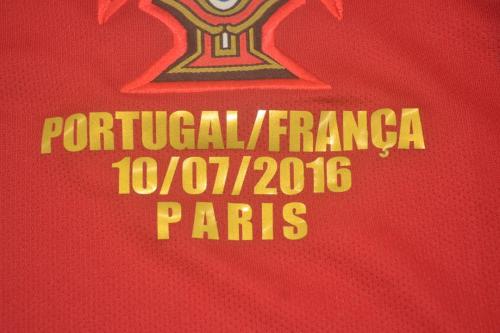 with Front Lettering+UEFA European Champions+Euro Patch Retro Jersey 2016 Portugal Home Vintage Soccer Jersey