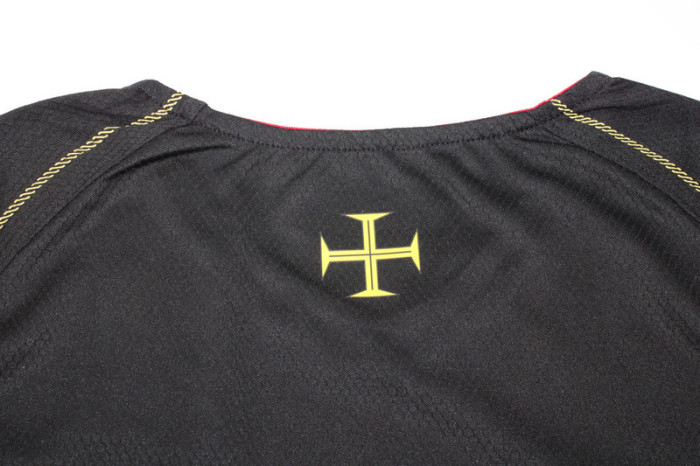 with World Cup Patch Retro Jersey 2006 Portugal Away Black Soccer Jersey