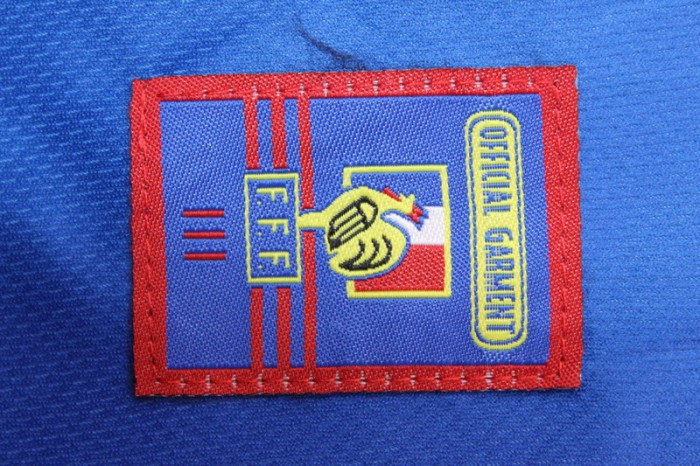 with Front Lettering Retro Youth Uniform 1998 France Home Soccer Jersey Shorts Vintage Child Football Kit