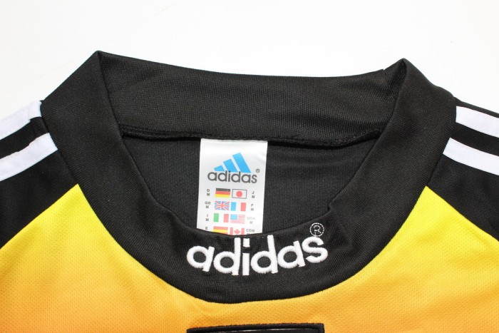 with EPL Patch Long Sleeve Retro Jersey 1996-1997 Newcastle United HISLOP 15 Orange/Black Goalkeeper Soccer Jersey Vintage Football Shirt