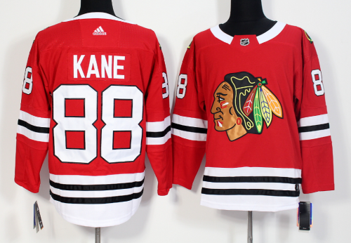 AD Chicago Blackhawks 88 Patrick Kane Premier RED New Third NHL Jersey