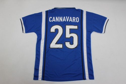 Retro Jersey 1998 Calcio Napoli CANNAVARO 25 Home Soccer Jersey Naples Football Shirt