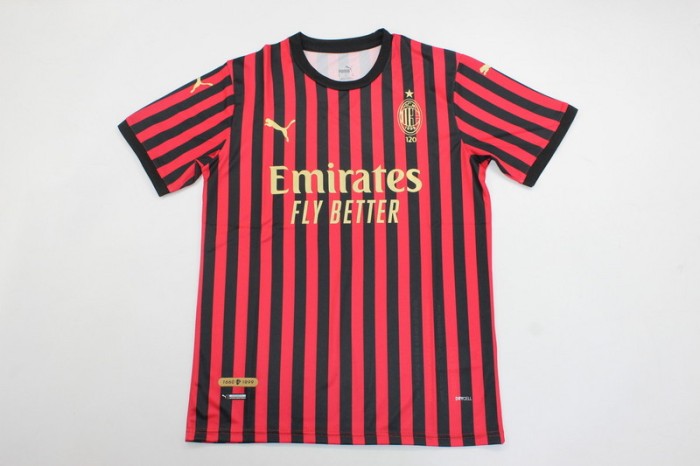 Fan Version 1660-1899 AC Milan 120th Edition Home Soccer Jersey AC Futbol Shirt