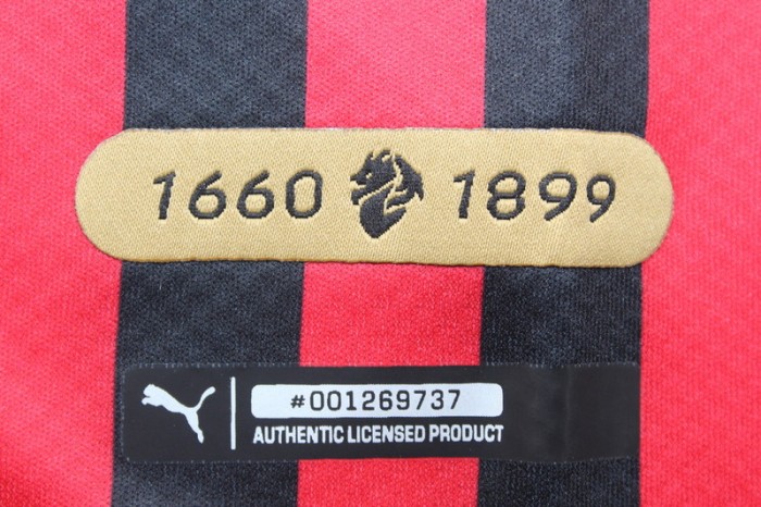 Fan Version 1660-1899 AC Milan 120th Edition Home Soccer Jersey AC Futbol Shirt