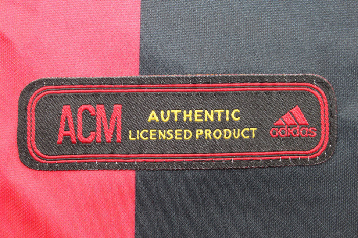 with UCL+Trophy 5 Patch Retro Jersey 2000-2001 AC Milan Home Soccer Jersey Vintage Football Shirt