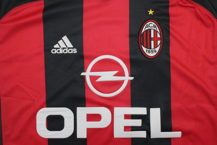 with UCL+Trophy 5 Patch Retro Jersey 2000-2001 AC Milan Home Soccer Jersey Vintage Football Shirt