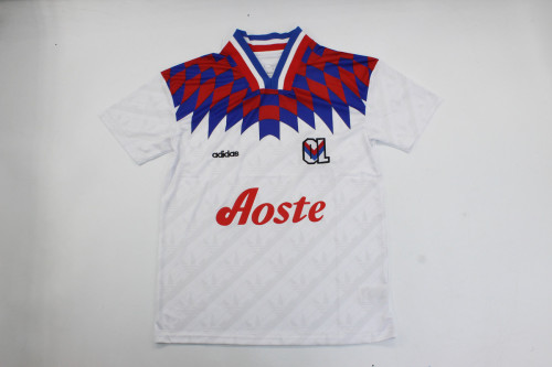 Retro Jersey 1995-1996 Lyon White Soccer Jersey Vintage Football Shirt