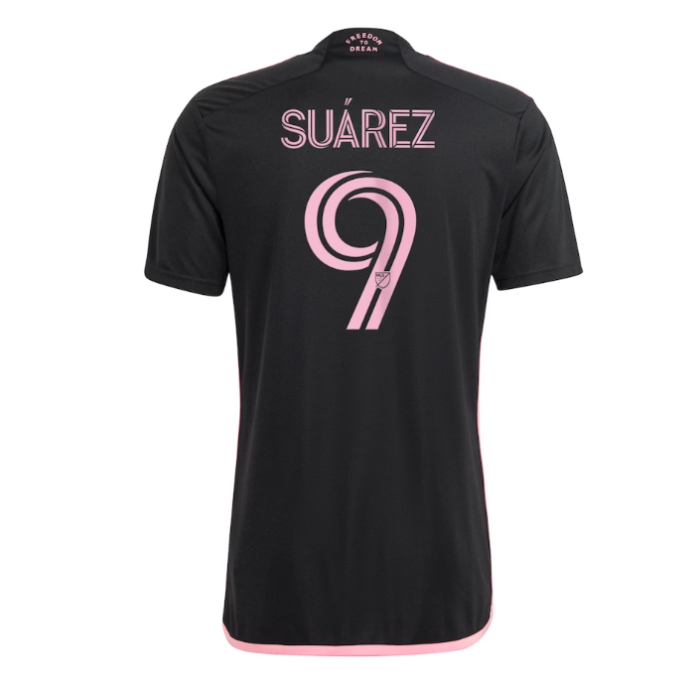 Fan Version 2024-2025 Inter Miami Away Black Soccer Jersey Messi 10 SUAREZ 9 SERGIO 5 JORDI ALBA 18  Football Shirt
