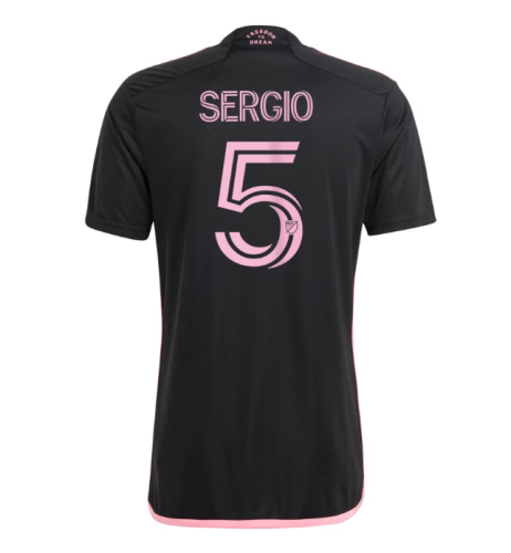 Fan Version 2024-2025 Inter Miami Away Black Soccer Jersey Messi 10 SUAREZ 9 SERGIO 5 JORDI ALBA 18  Football Shirt