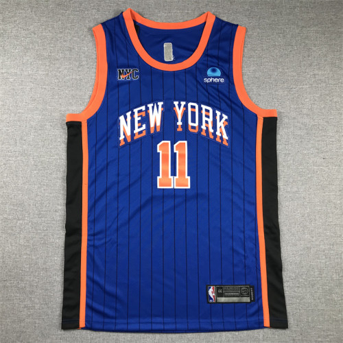 2024 City Edition New York Knicks 11 BRUNSON Blue NBA Shirt