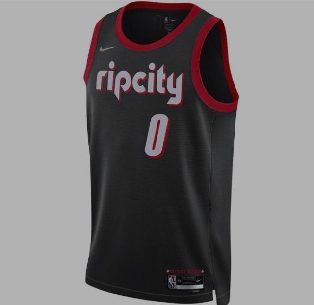 Milwaukee Bucks 0 LILLARD Black NBA Shirt Basketball Jersey
