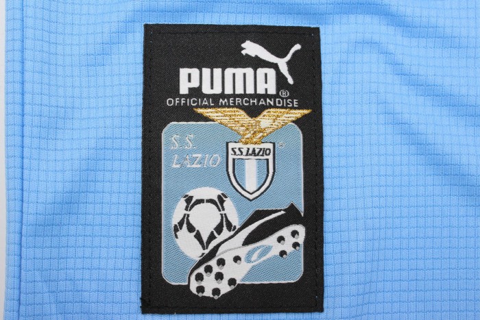 Long Sleeve Retro Jersey 1998-2000 Lazio Home Soccer Jersey Vintage Football Shirt
