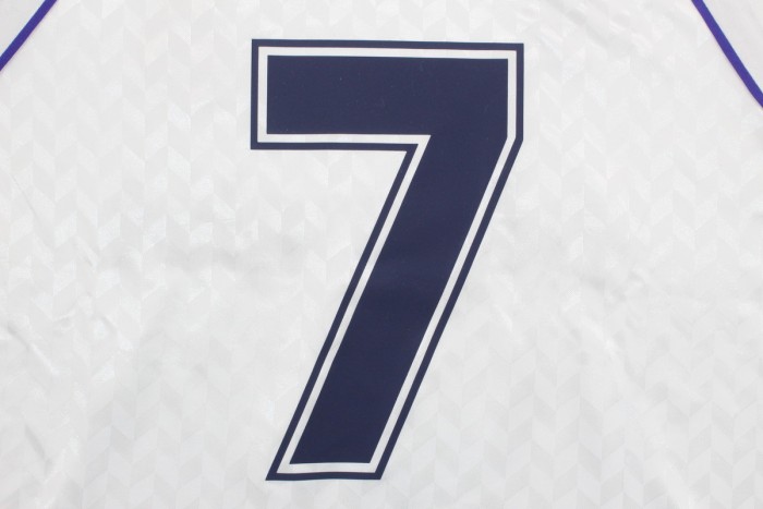Retro Jersey 1986-1988 Real Madrid 7 Home Soccer Jersey Vintage Football Shirt