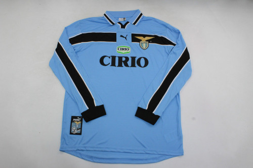 Long Sleeve Retro Jersey 1998-2000 Lazio Home Soccer Jersey Vintage Football Shirt
