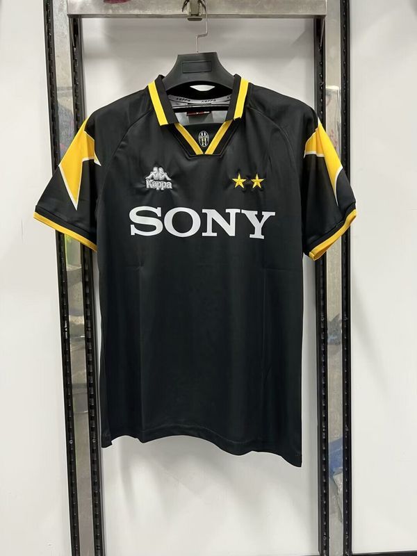 Retro Jersey 1996-1997 Juventus Away Black Soccer Jersey Vintage Maillot de Foot
