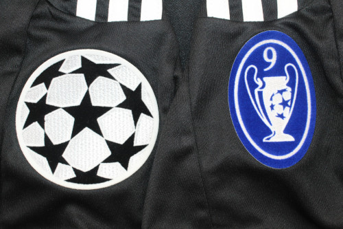 with UCL Patch Retro Jersey 2008-2009 Real Madrid Away Black Soccer Jersey Real Vintage Football Shirt