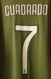 CUADRADO 7 Lettering for Juventus 2017-2018 Third Away Jersey