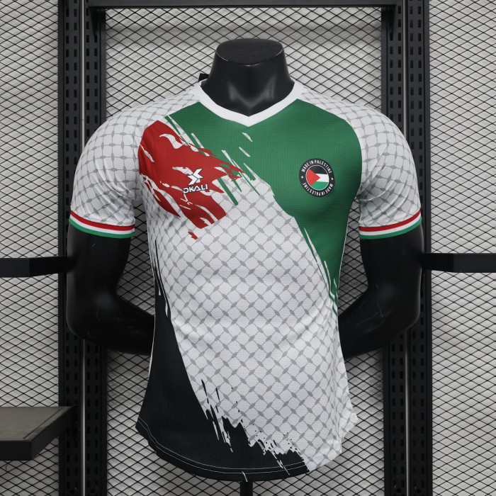 Player Version 2024 Palestine Away White Soccer Jersey