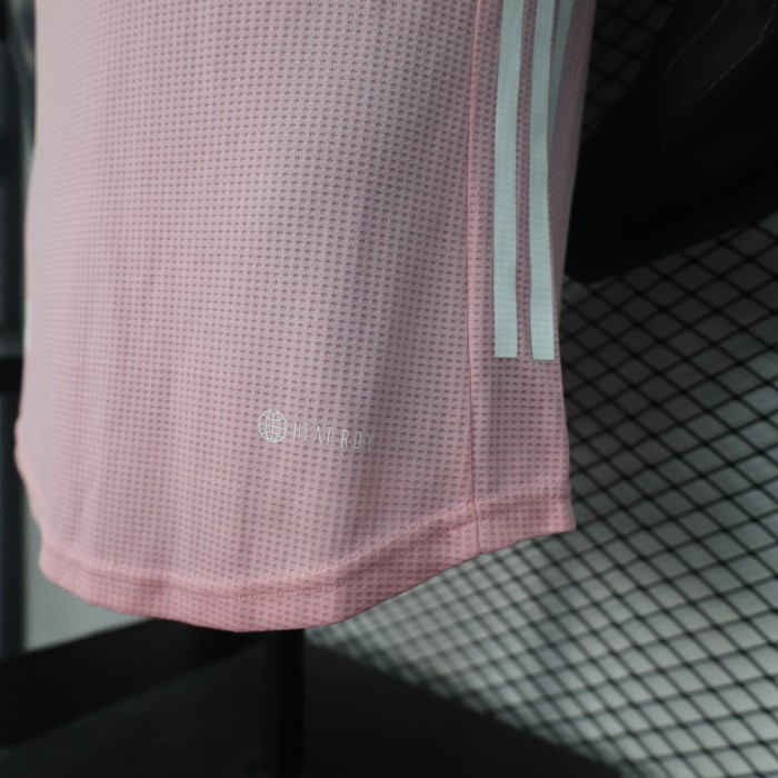 Player Version 2024 Algeria Pink Soccer Jersey