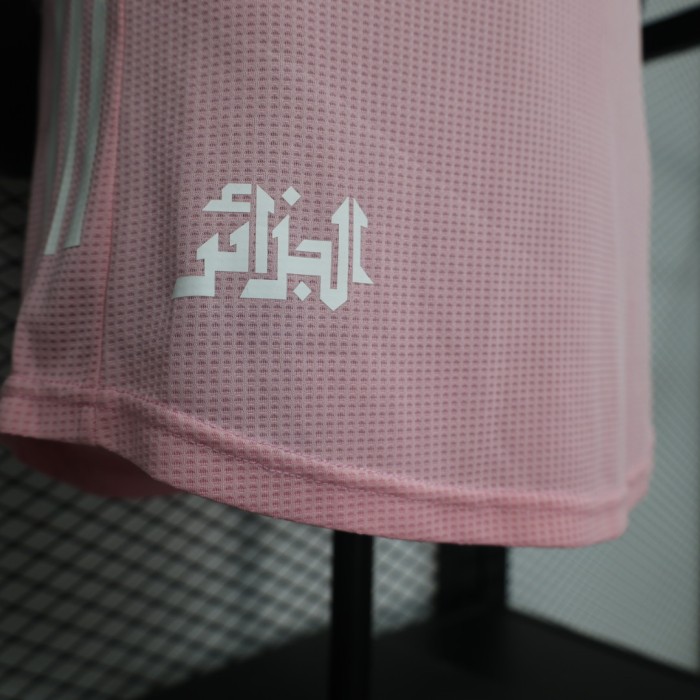 Player Version 2024 Algeria Pink Soccer Jersey