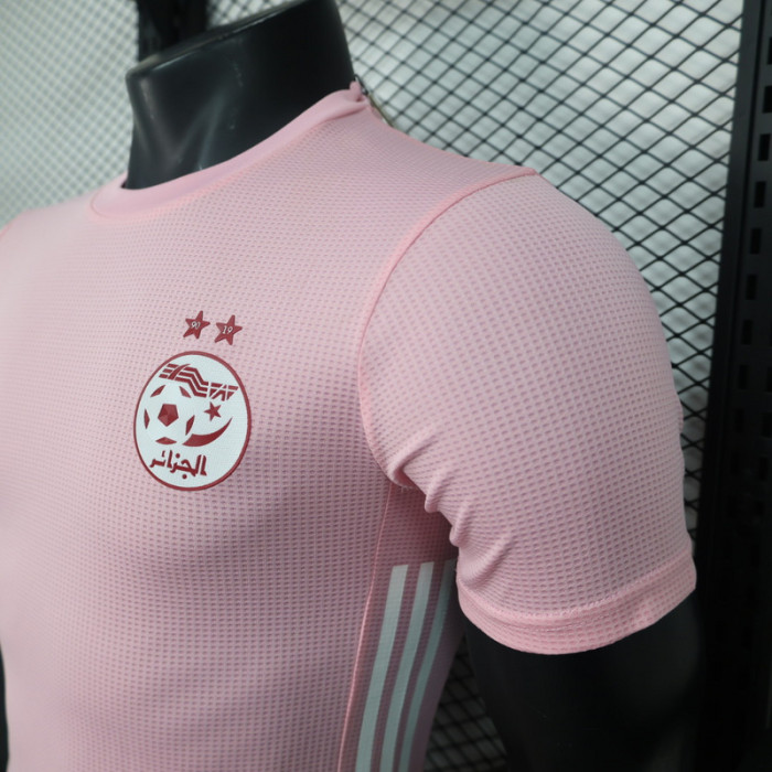 Player Version 2024 Algeria Pink Soccer Jersey