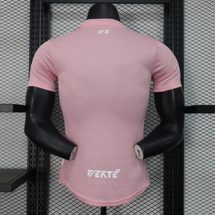 Player Version 2024 Algeria Pink Soccer Jersey