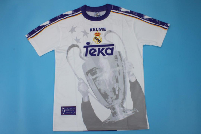 Retro Jersey 1997-1998 Real Madrid Champions League 7 COPA EUROPA Commemorative Edition Soccer Jersey