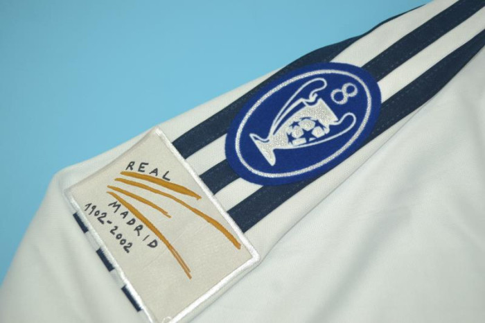 with UCL Patch Long Sleeve Retro Jersey 2001-2002 Real Madrid RAUL 7 Home Soccer Jersey