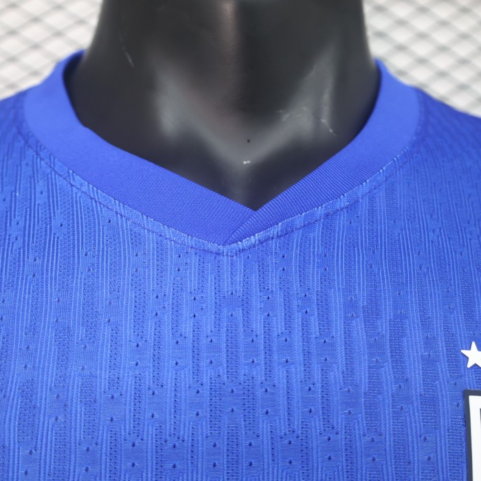 Player Version 2024 USA Away Blue Soccer Jersey United States Football Shirt