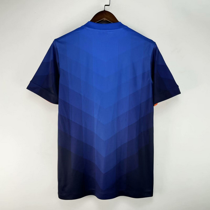 Retro Jersey 2014 Netherlands Away Blue Soccer Jersey Vintage Holland Football Shirt