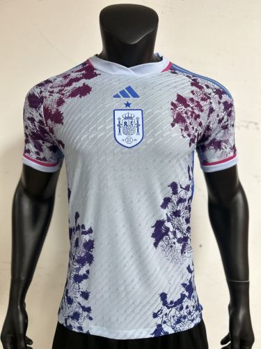 with Star Player Version 2023 Spain Away Soccer Jersey Camiseta de España Football Shirt