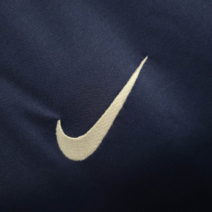with Sponor Logo Fans Version 2023-2024 Atletico Madrid 4th Away Blue Soccer Jersey
