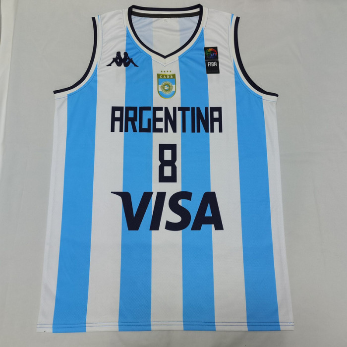 2024 Argentina 8 HERRMANN Home Basketball Jersey NBA Shirt
