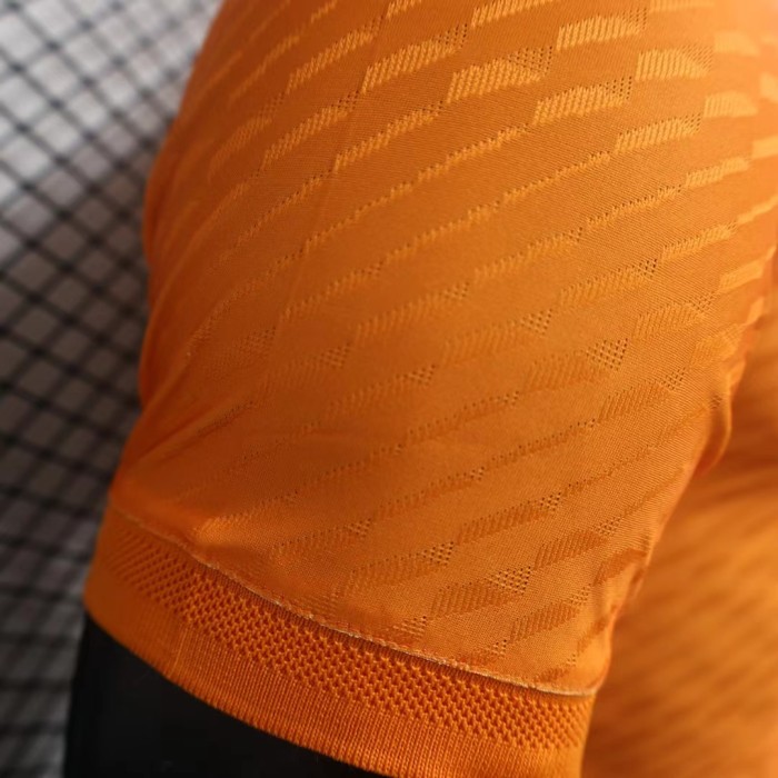 Player Version 2024 Y-3 Real Madrid Orange Soccer Jersey Real Football Shirt