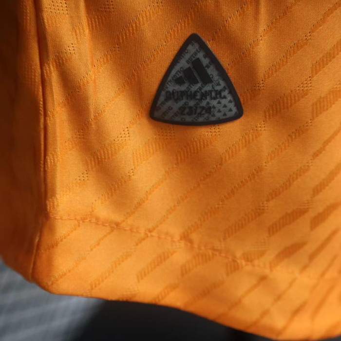 Player Version 2024 Y-3 Real Madrid Orange Soccer Jersey Real Football Shirt
