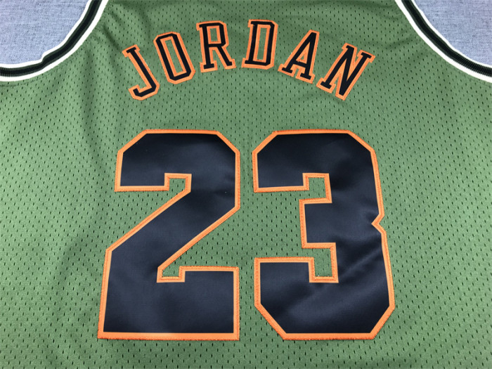 Mitchell&ness 1997-98 Chicago Bulls 23 JORDAN Basketball Shirt Green NBA Jersey