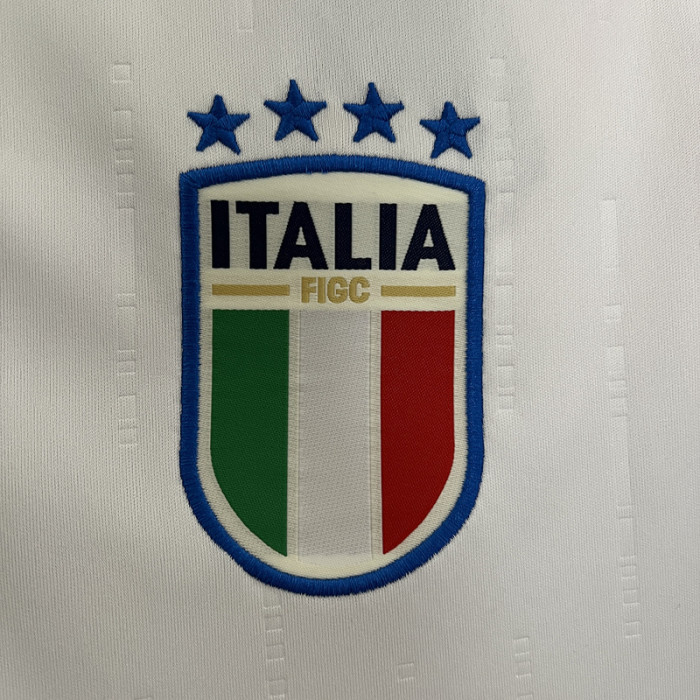 Fan Version Italy 2024 Away White Soccer Jersey Football Shirt